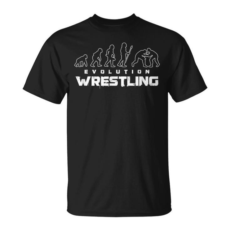 Wrestling Evolution Wrestler Wrestling Martial Arts T-Shirt