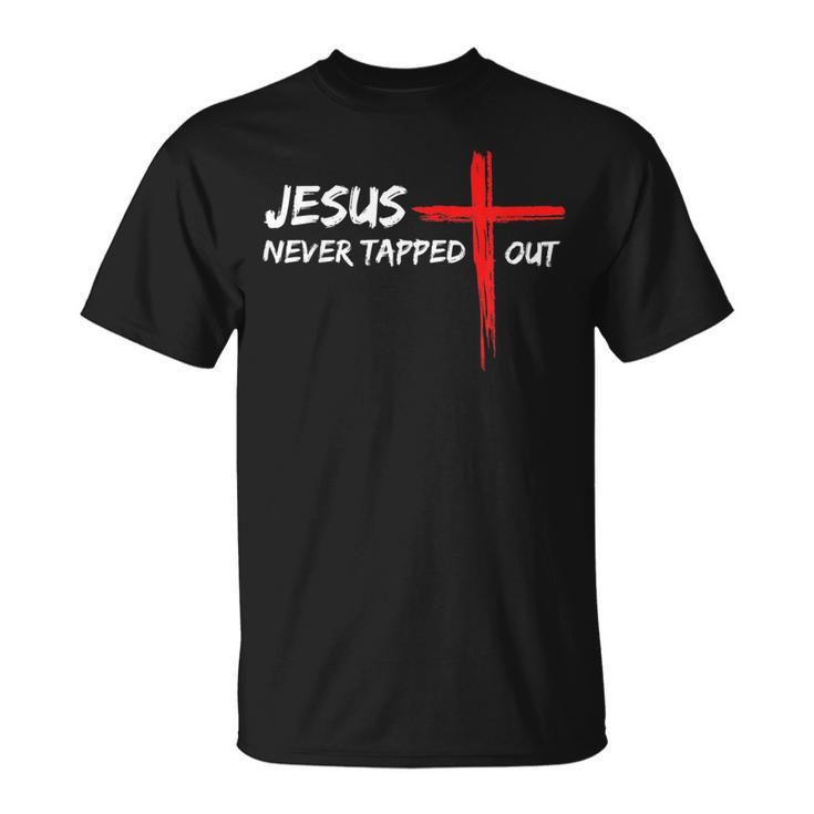 Wrestling Jesus Never Tapped Out Christian Wrestle Women T-Shirt
