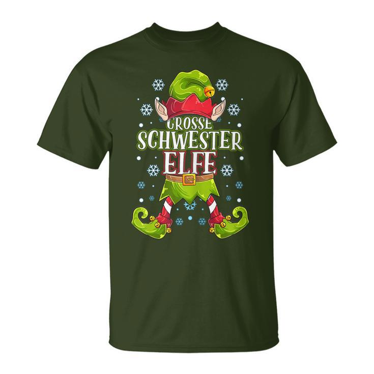 Big Sister Elf Christmas Outfit Christmas Family T-Shirt