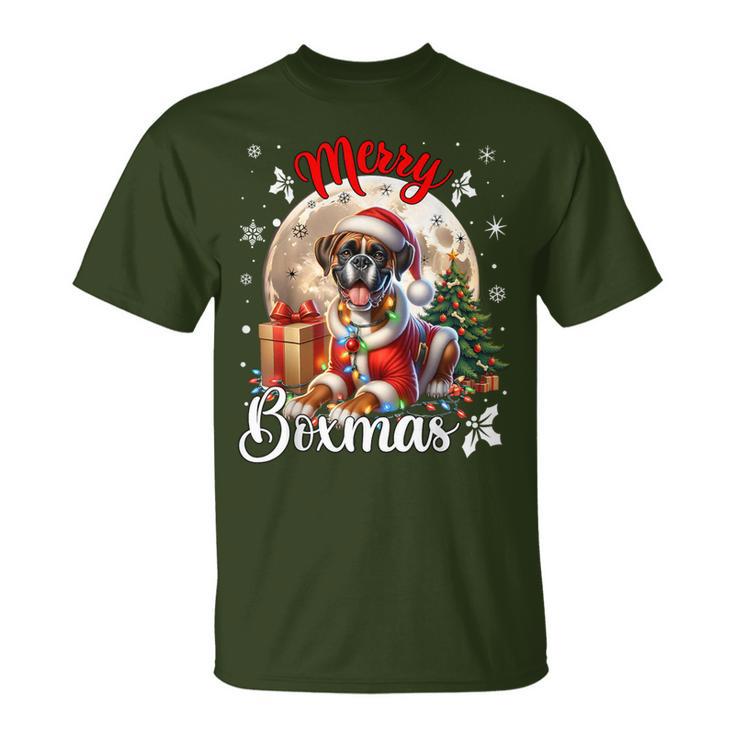 Boxer Dog Christmas Boxer Merry Boxmas Boxer T-Shirt