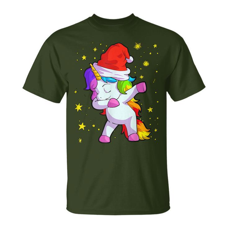 Christmas Children's Unicorn Girls Christmas T-Shirt