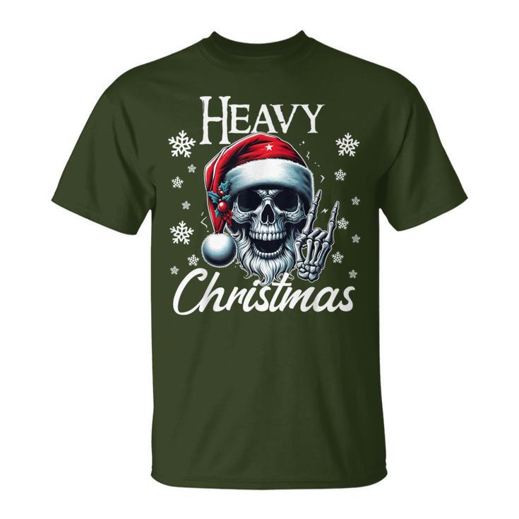 Christmas Skull Christmas Heavy Xmas Skeleton T-Shirt