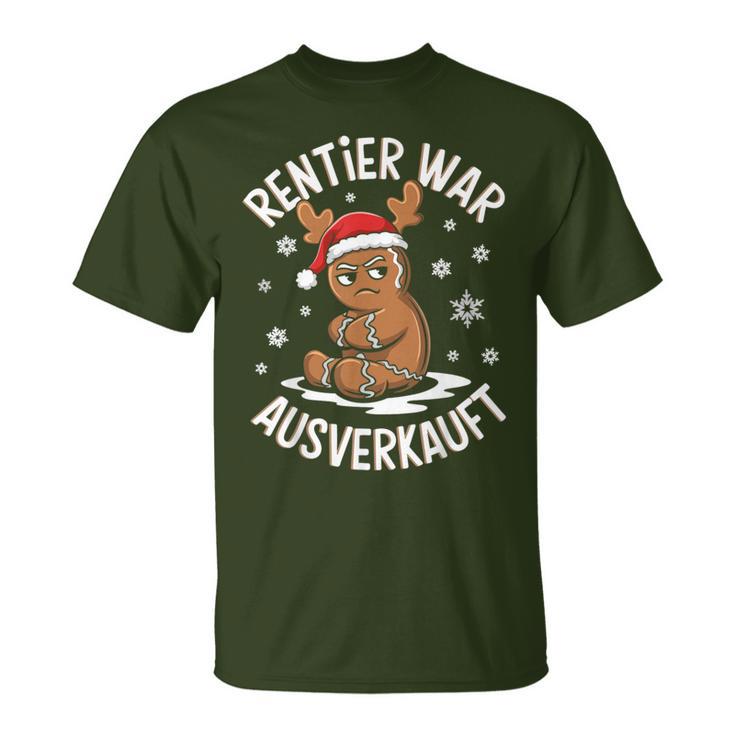 Christmas Gingerbread Reindeer Was Out Sold Out T-Shirt