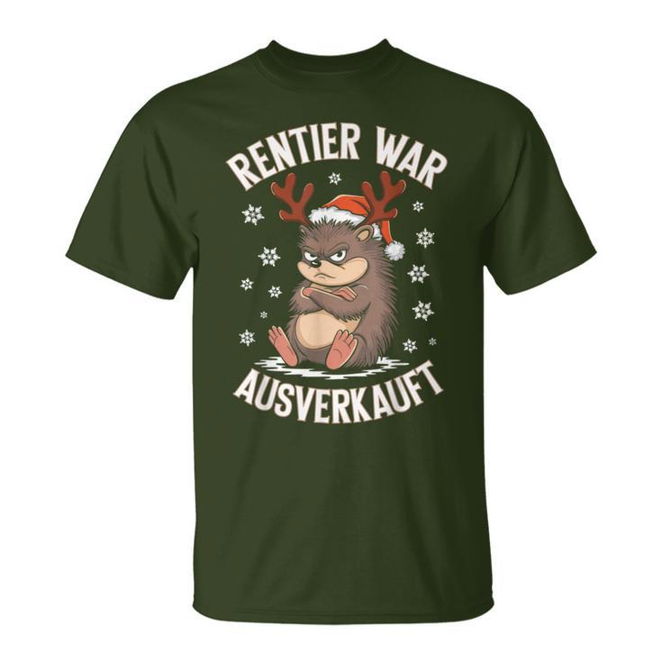 Christmas Hedgehog Reindeer Was Out Sold Out T-Shirt