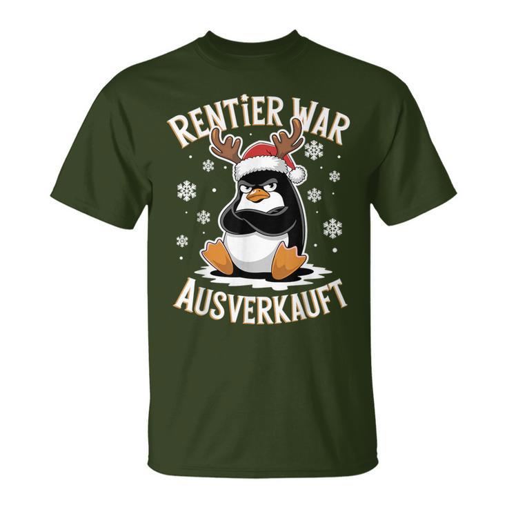 Christmas Penguin Reindeer Was Out Sold Out T-Shirt