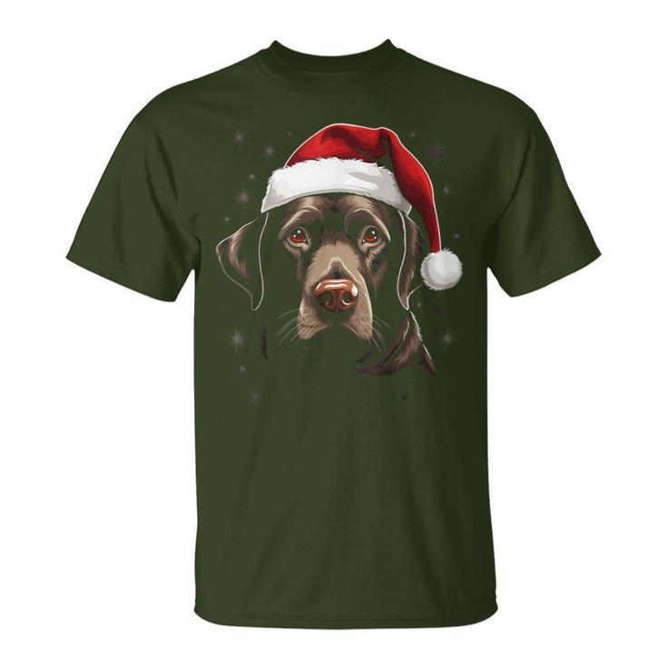 Labrador Dog Christmas Walking Dog Fan T-Shirt