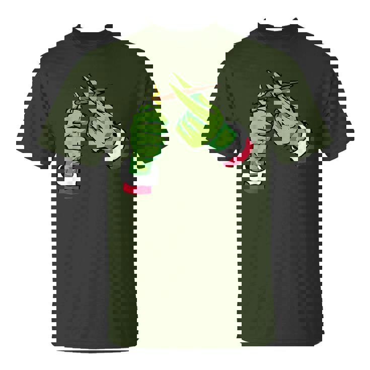 Light Up Some Christmas Spirit Christmas Green Hand Party T-Shirt