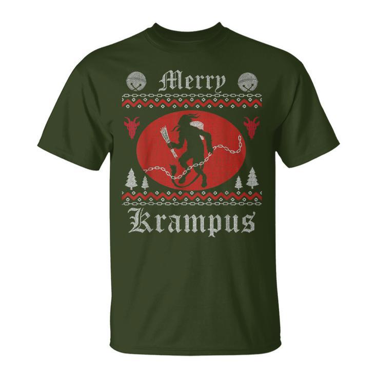 Merry Krampus Christmas Xmas Horror Ugly Jumper Evil Pyjamas S T-Shirt