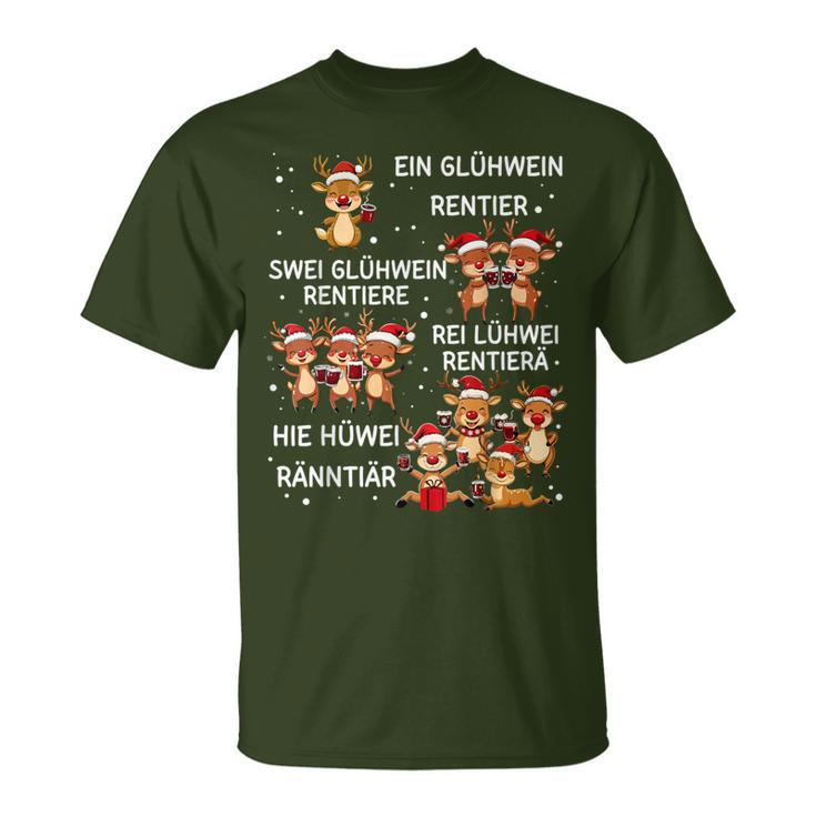 A Mulled Wine Christmas Reindeer T-Shirt