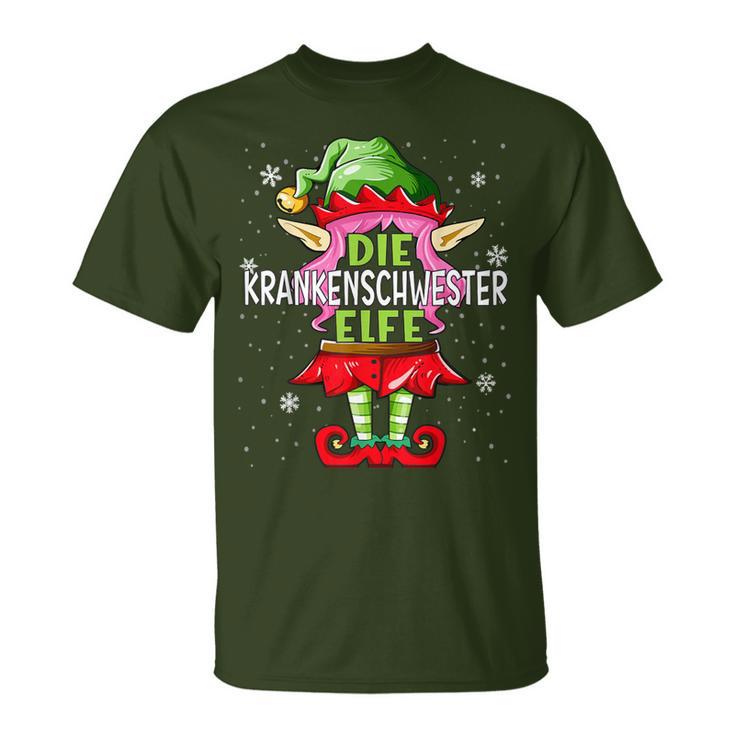 Nurse Elf Christmas Family Christmas T-Shirt