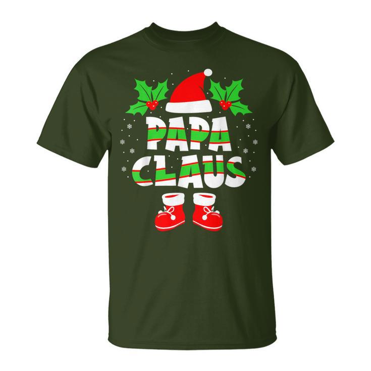 Papa Claus Outfit Christmas Family Christmas T-Shirt