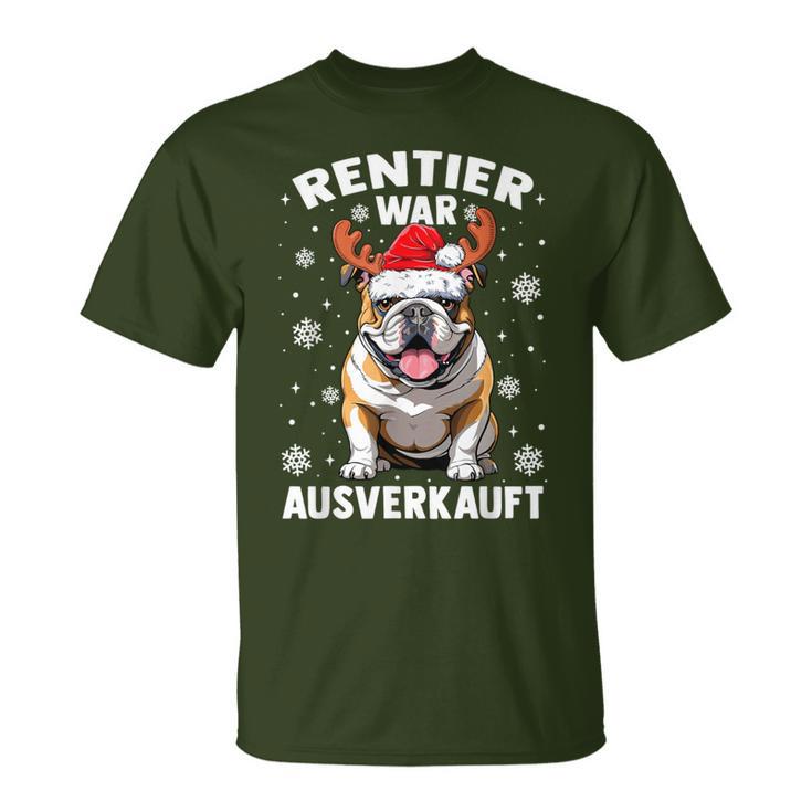 Reindeer Was Out Sold Out English Bulldog Christmas T-Shirt