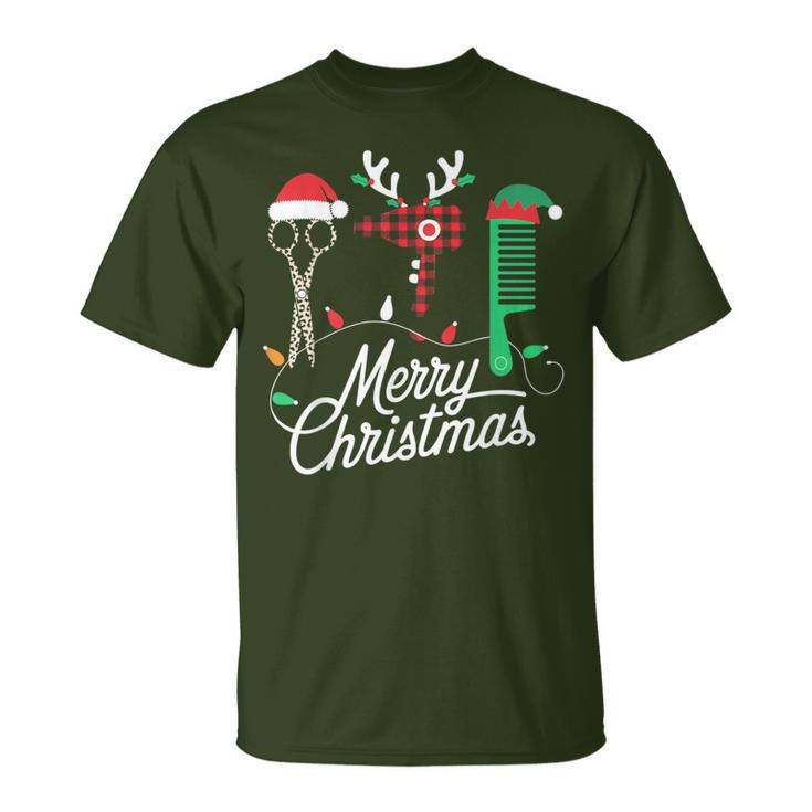 Salon Tools For Festive Christmas Hairdresser Merry Christmas T-Shirt