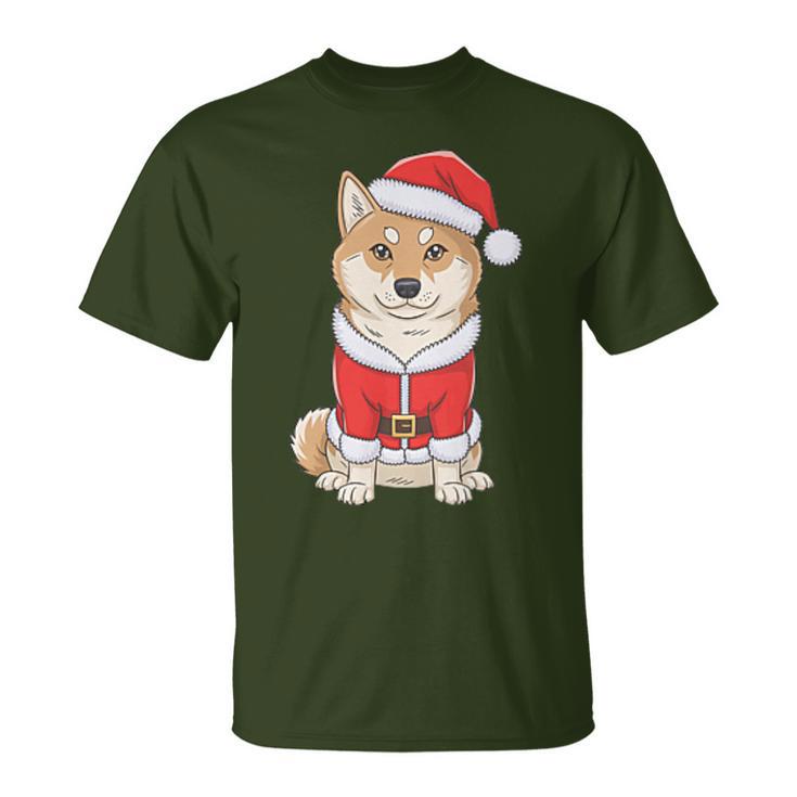 Shiba Inu Santa Claus Christmas T-Shirt