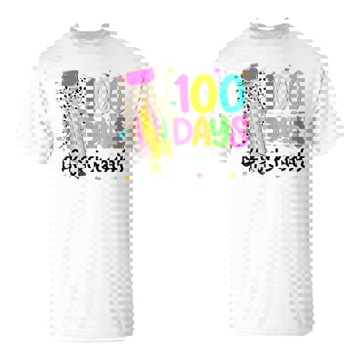100 Days Of School Coquette Bow 100Th Days Of School Teacher T-Shirt