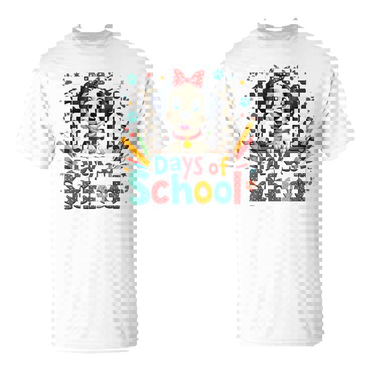 101 Days Of School 100 Days Of School Cute Dogs T-Shirt