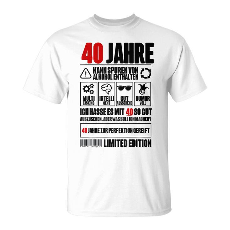 40Th Birthday 40 Years Decorative T-Shirt