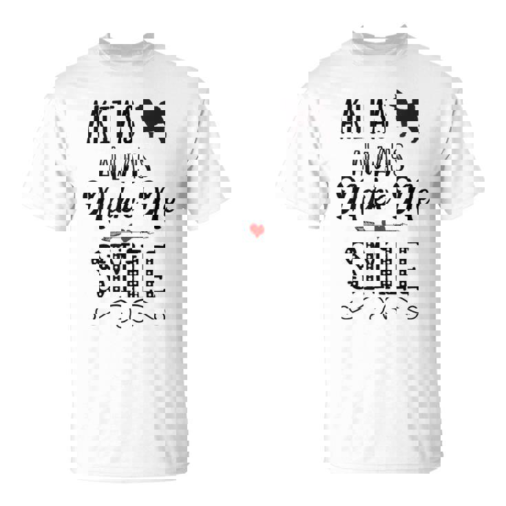 AKITAS ALWAYS MAKE ME SMILE Cute Design For Women Girls Tank Top T-Shirt