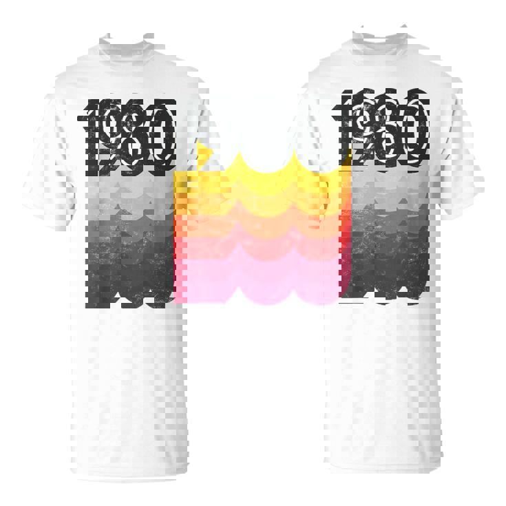 Años 80 Estilo Retro Cumpleañosintage 1980 Camiseta unisex