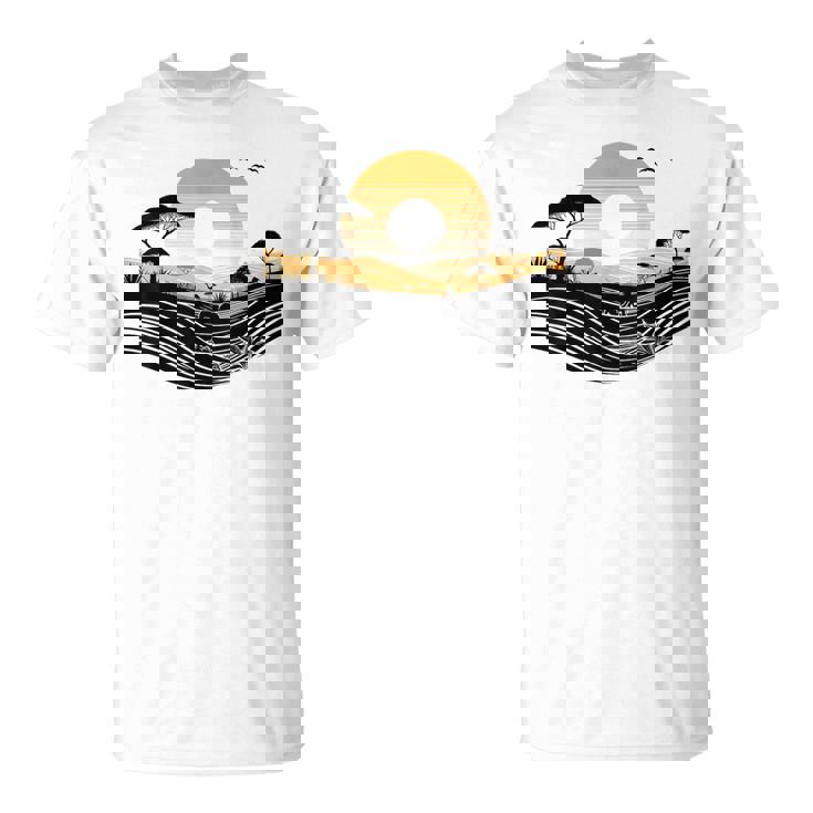 Atardecer Africano Baobab Árboles Naturaleza Paisaje Camiseta unisex