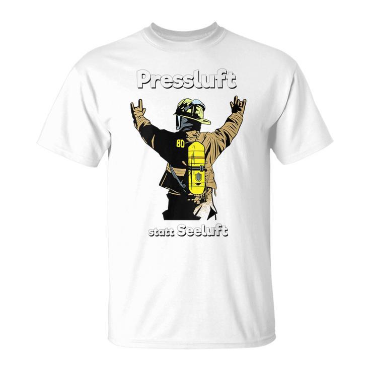 Back Print Breathing Protection Equipment Carrier Fire Brigade S T-Shirt