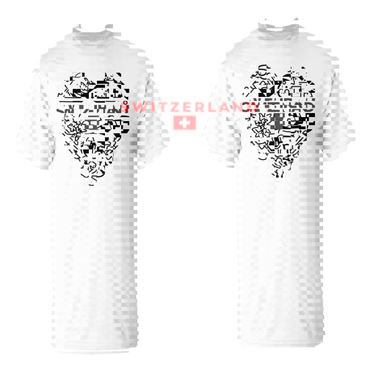 Bandera De Suiza Suiza País Suizo Decoración Suiza Camiseta unisex