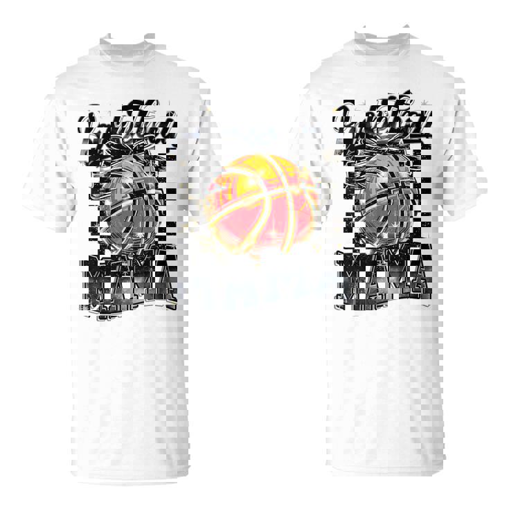 Basketball Mama Coquette Bow Game Day Sports Lover Mom T-Shirt