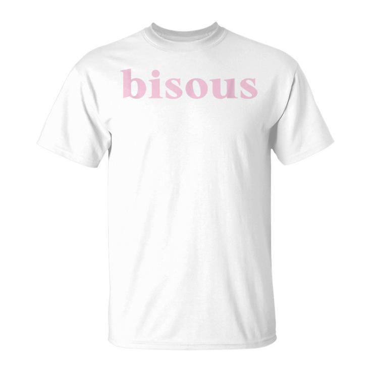 Bisous Kisses Graphic Blue S T-Shirt