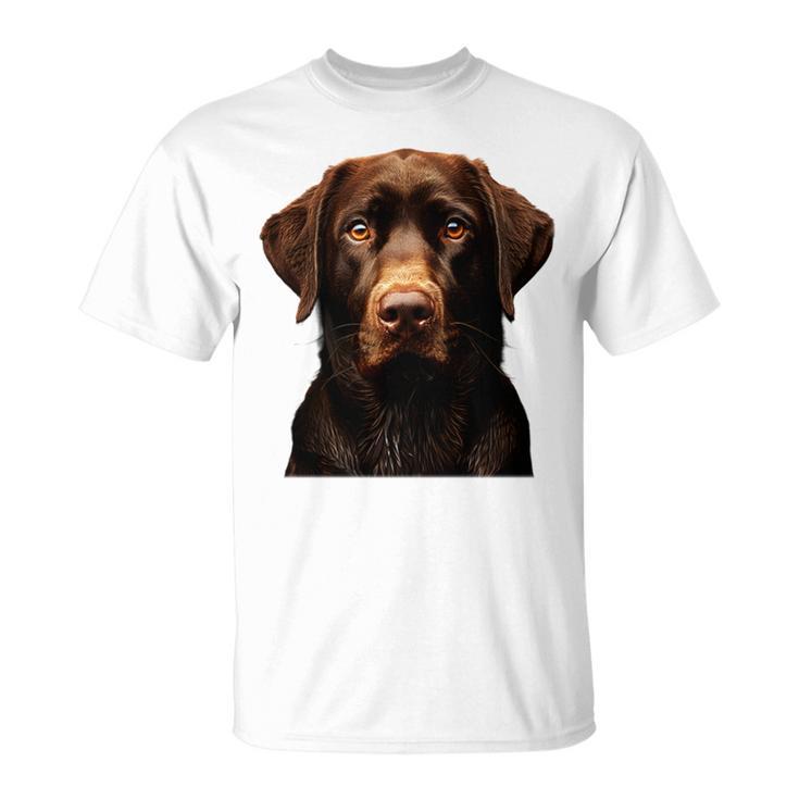 Brauner Labrador I Labrador Gesicht T-Shirt