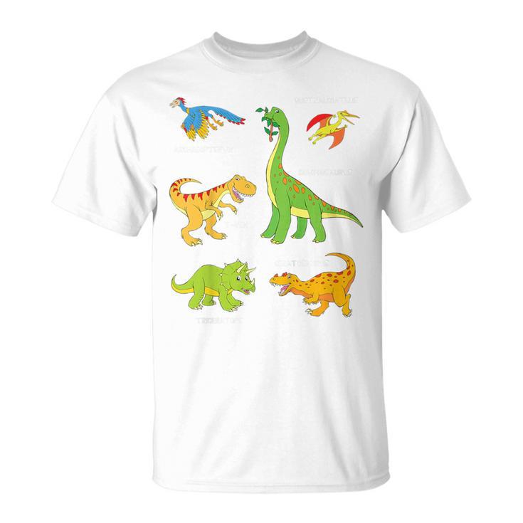 Children's Dinosaur Popular Dinos With Name T-Shirt