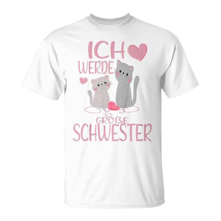 Children's Ich Werde Große Schwester Ich Werde Große Schwester 2023 Cat T-Shirt