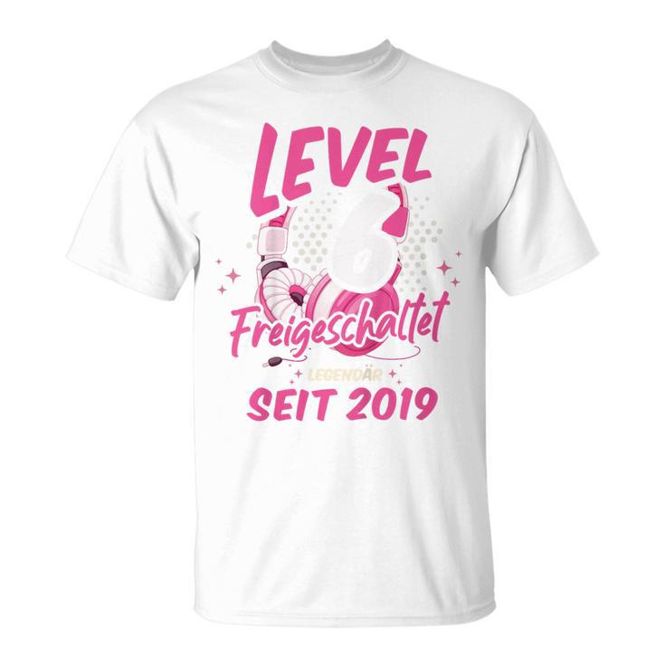 Children's Level 6 Years Girl's Birthday Gamer Girl Gamer 2019 T-Shirt