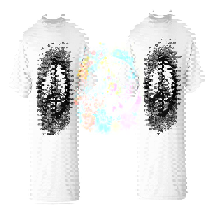 Cravate De Costume Hippie Avec Symbole De La Paix Des Années 60 Et 70 T-Shirt