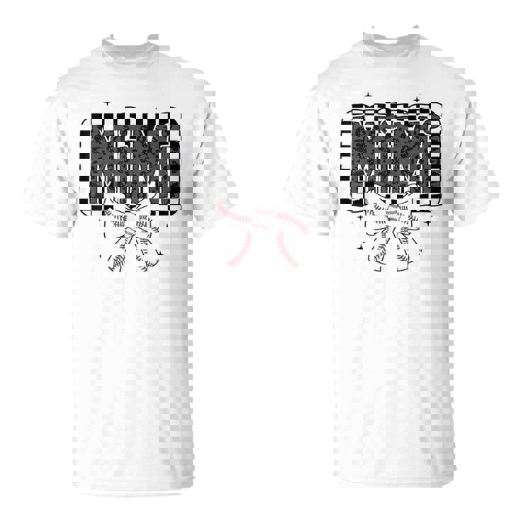 Cute Baseball Mimi Ballpark Coquette Bow Grandma T-Shirt