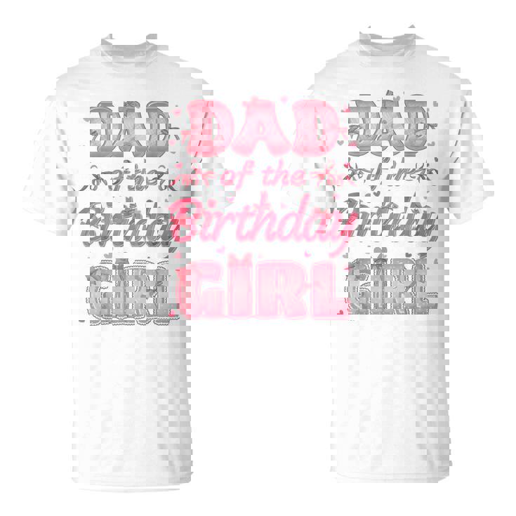 Dad And Mom Of The Birthday Girl Coquette Bow Family Party T-Shirt