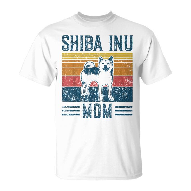 Dog Shiba Inu Mom -Intage Shiba Inu Mom Gray T-Shirt