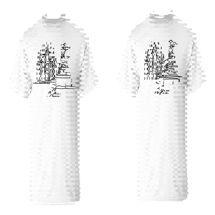 Duomo Di Milano Italia Milán Italiaiajesacaciones Souvenir Camiseta unisex