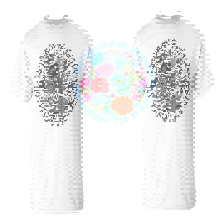 Floral Autism Neurodiversity Inclusion Sped Teacher BCBA T-Shirt