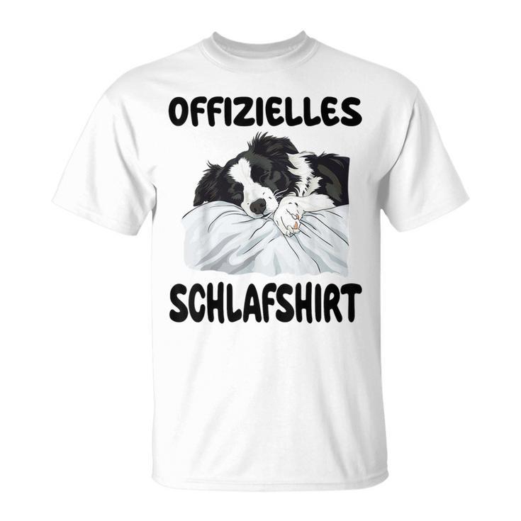 Border Collie Dog Official Sleep T-Shirt