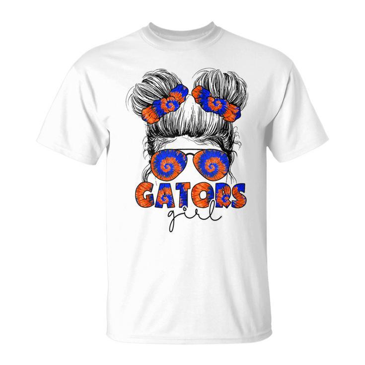 Gators Inspirational Gators Girl Messy Bun T-Shirt