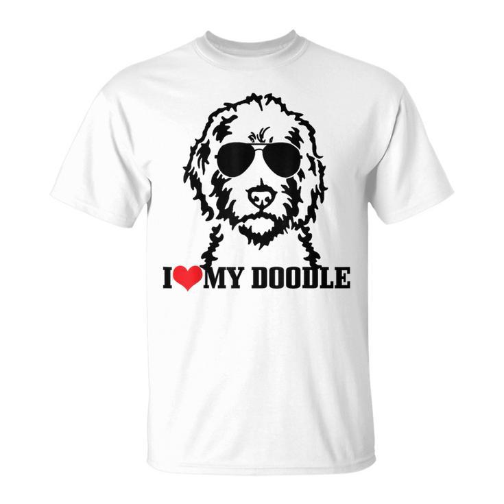 Goldendoodle I Love My Doodle Labradoodle Golden Doodle Dog T-Shirt