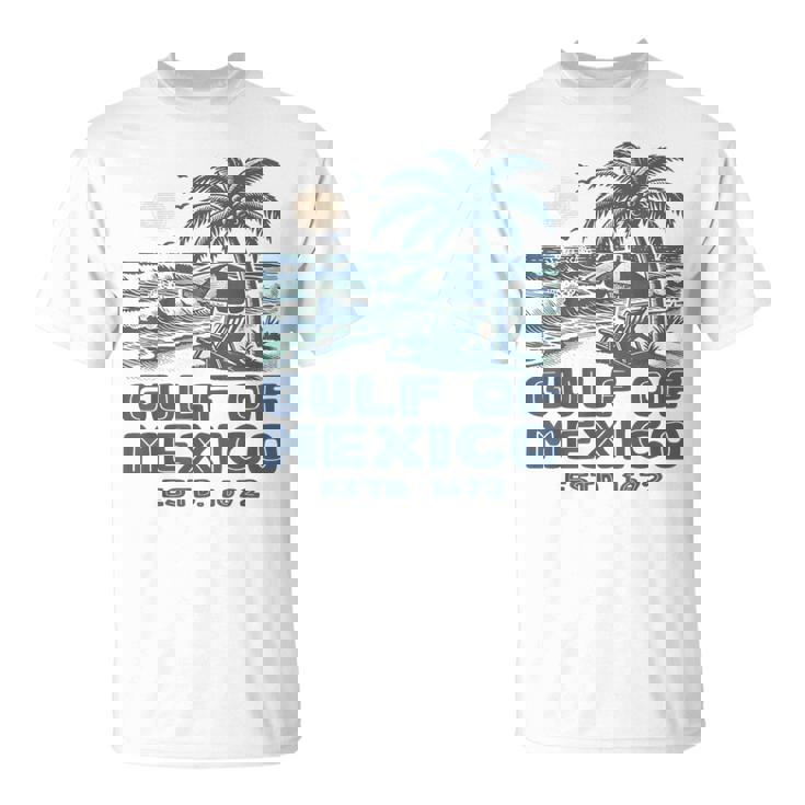 Gulf Of Mexico 1672 Vintage Beach Gulf Of Mexico Forever T-Shirt