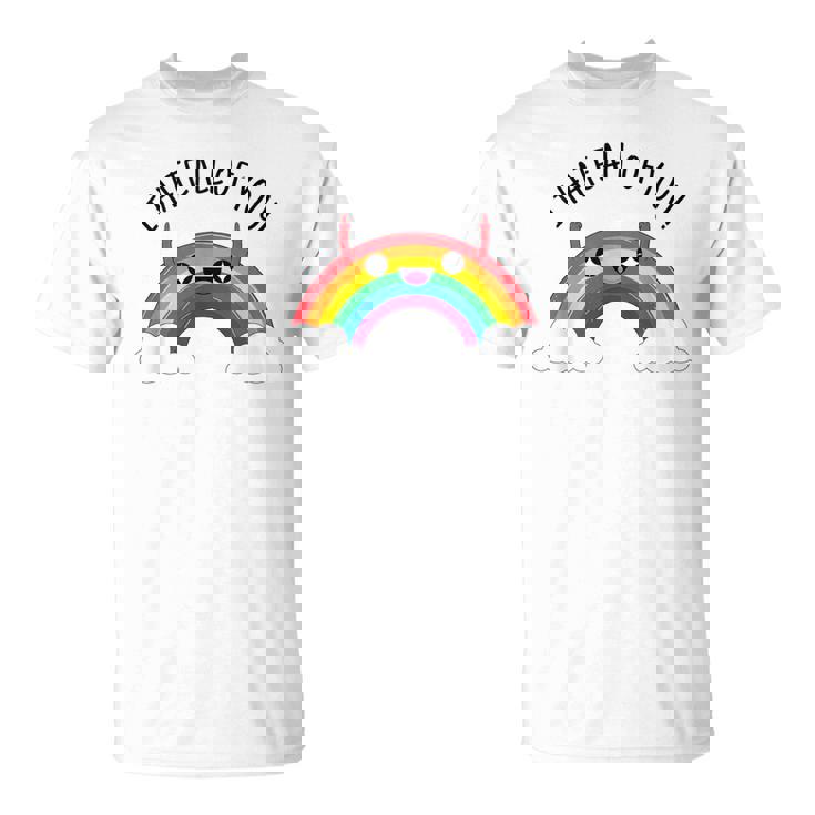 I Hate All Of You Dedo Medio Del Arco Iris Camiseta unisex