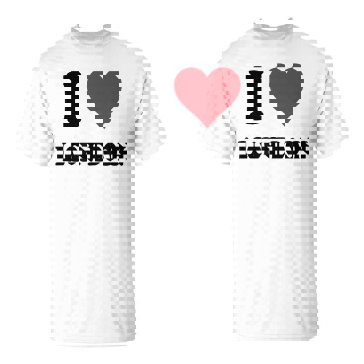 I Heart London Nombre I Love Cosas Personalizadas Camiseta unisex