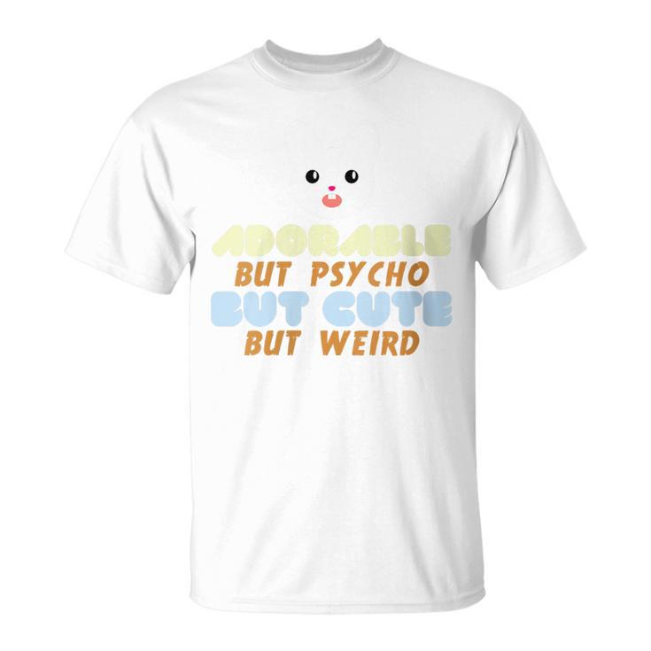 Generisch – Maglietta Uomo 'Psycho Dad Flinten' – Bianca, Cotone, Taglia XL