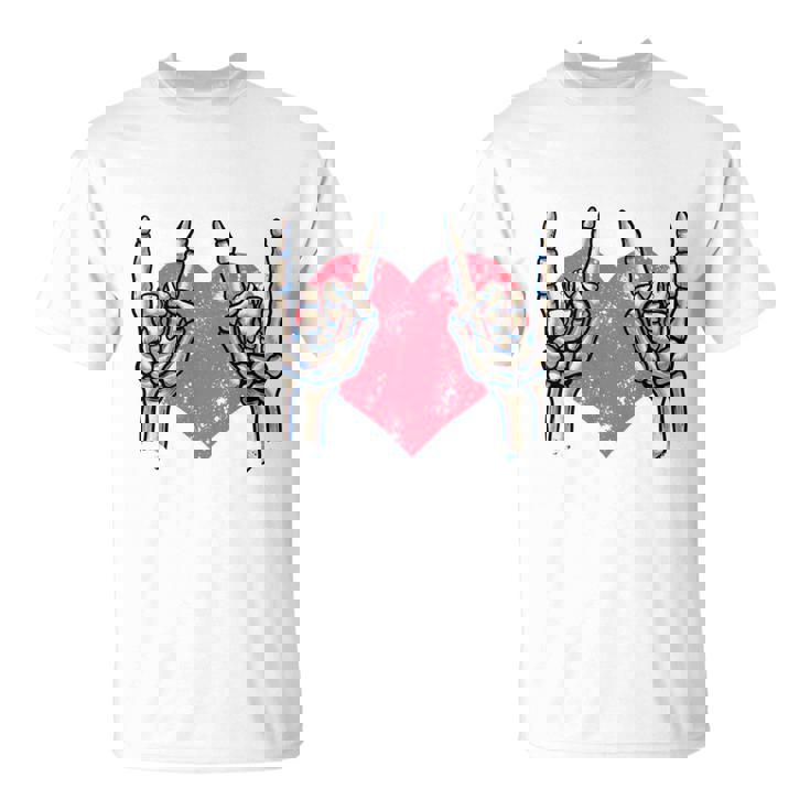 Let's Rock And Roll Musicintage Corazón Concierto Rock Manga Larga Camiseta unisex