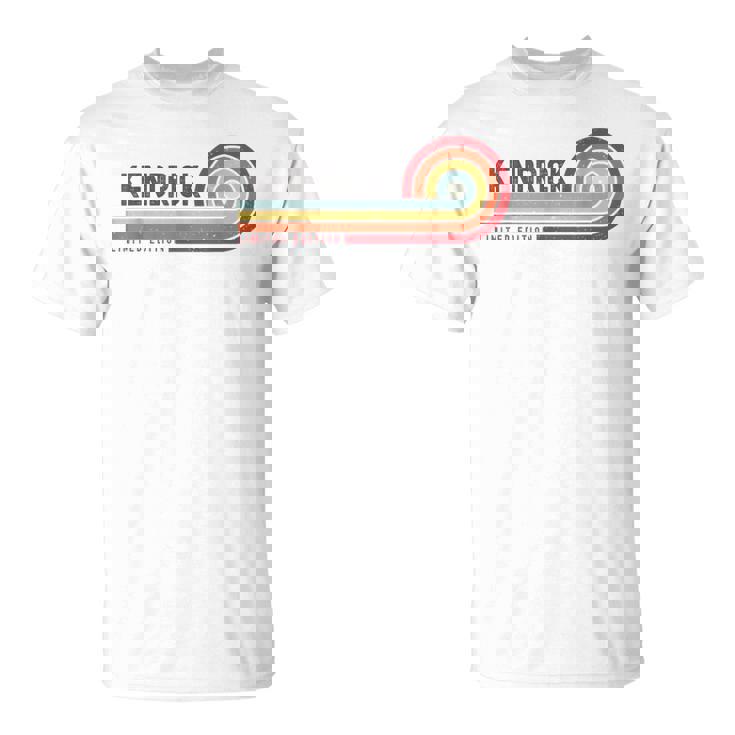 I Love Kendrick Personalizado Retro Sunset Primer Nombre Camiseta unisex