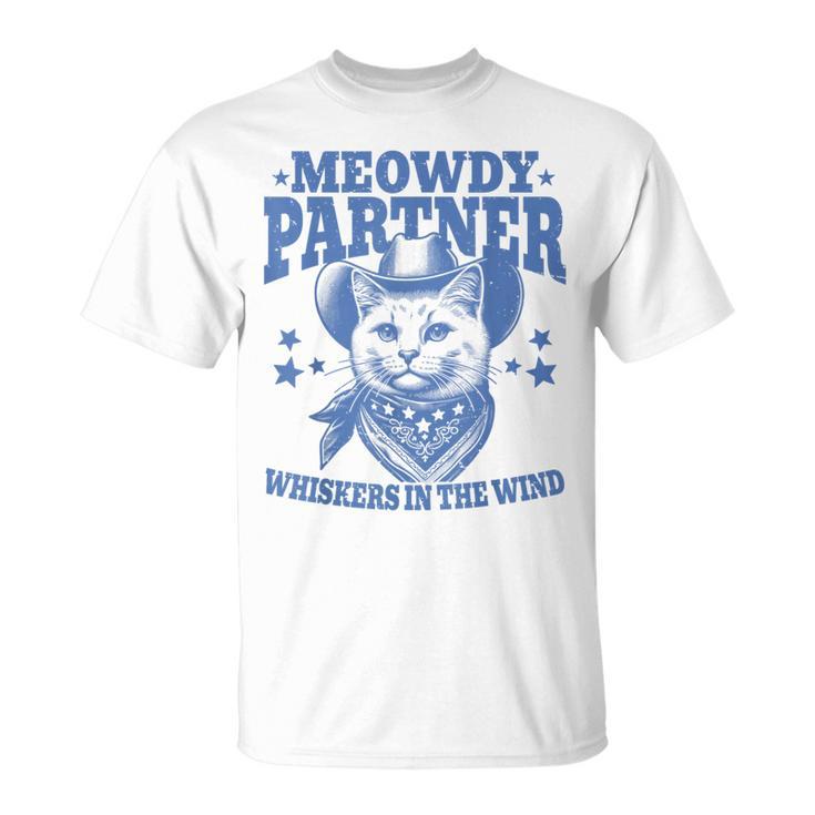 Meowdy Partner Cowboy Catintage Cat T-Shirt