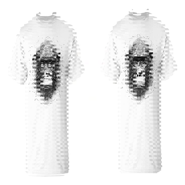 Mono Animal Zoológico Arte Mono Camiseta unisex