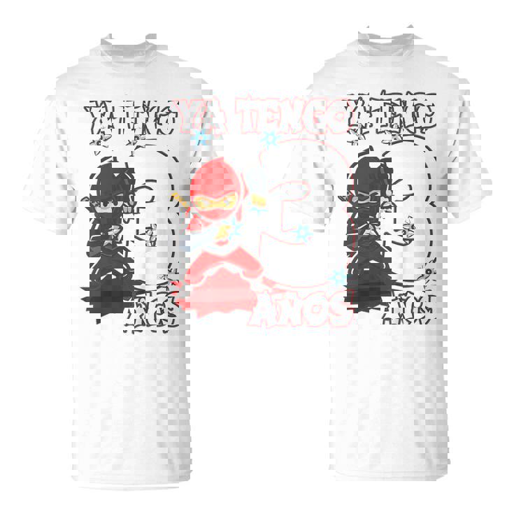 Niños 3 Años Cumpleaños Niño Ya Tengo 3 Años Ninja Camiseta unisex